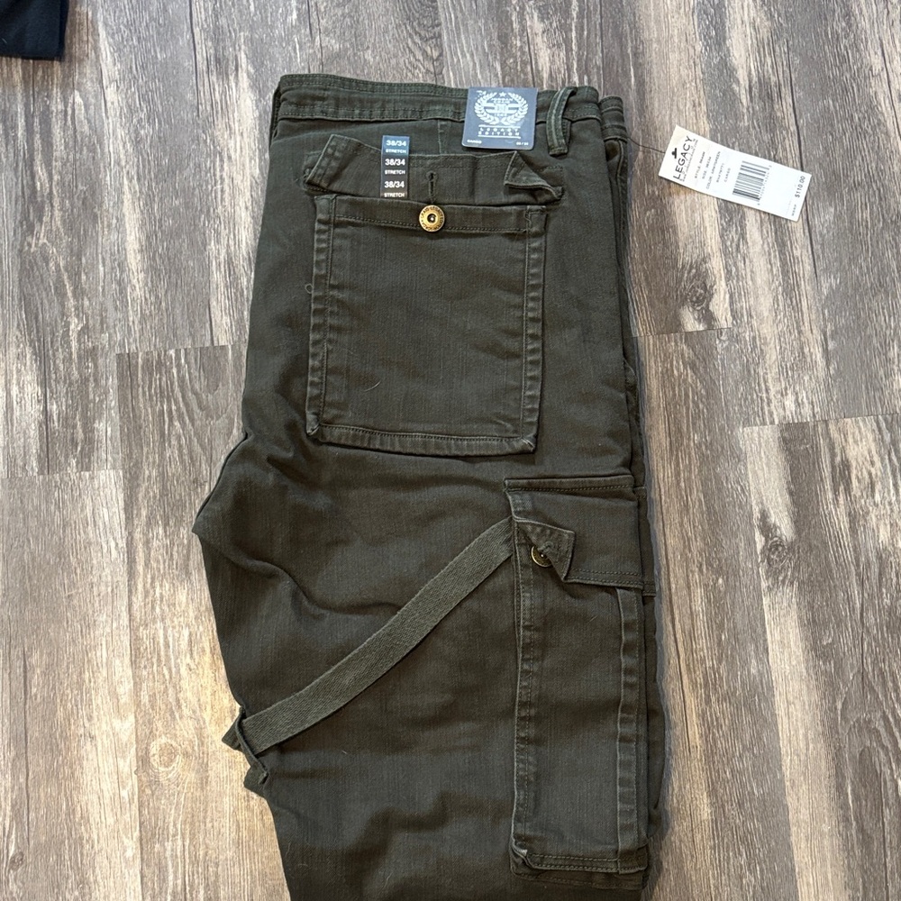 Tough Dark Green Cargo Pants